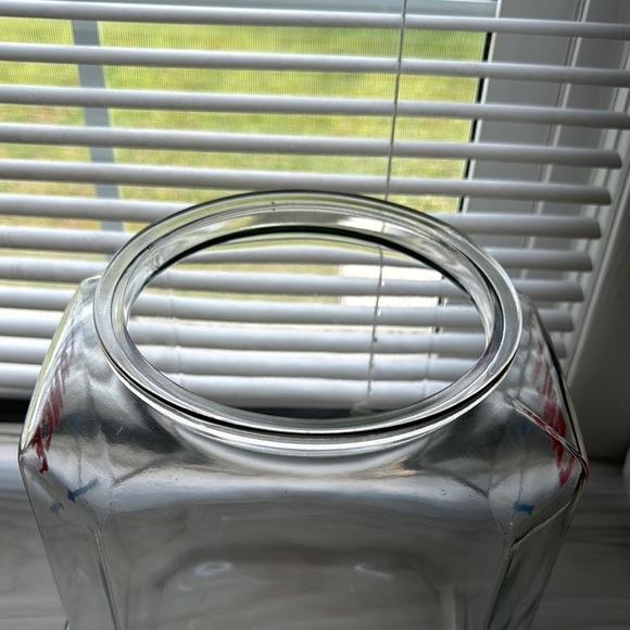VTG Rare Original Lance 1950’s Clear Glass Counter Display Jar w/Red Metal Lid - Picture 6 of 16